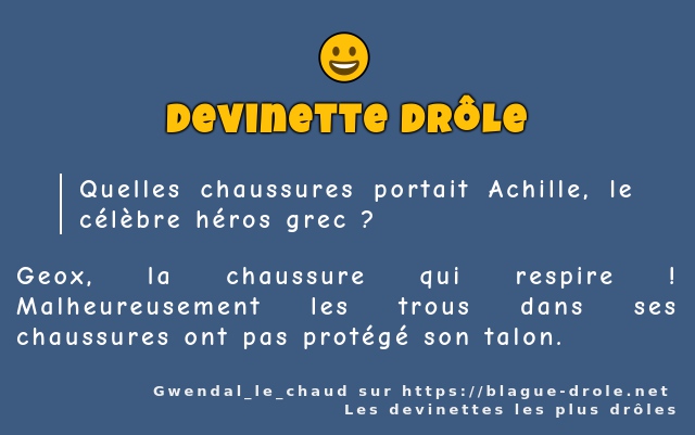 Quelles chaussures portait Achille, le...