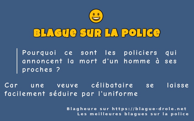 Pourquoi ce sont les policiers qui...