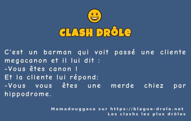 C'est un barman qui voit passé une cliente...