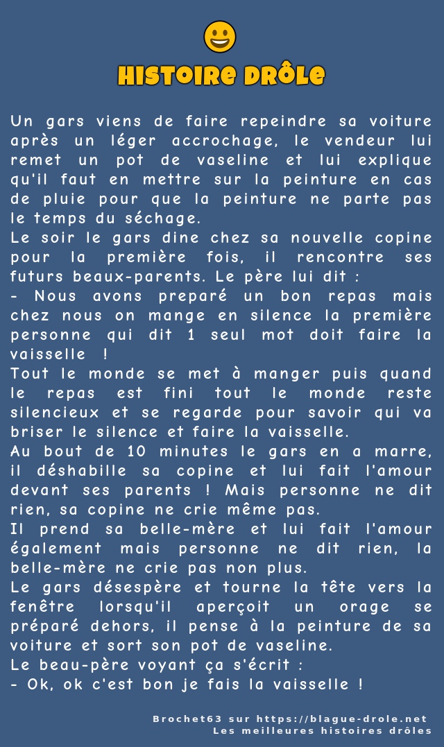 Un gars viens de faire repeindre sa voiture...
