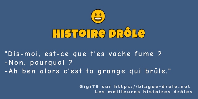 Dis-moi, est-ce que t'es vache fume ?