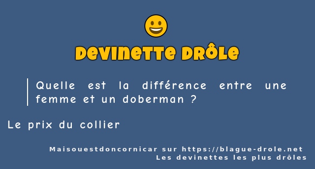 Quelle est la différence entre une femme et...