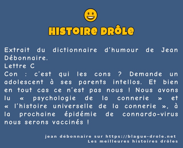 Extrait du dictionnaire d’humour de Jean...