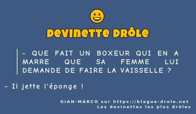 QUE FAIT UN BOXEUR QUI EN A MARRE QUE SA...