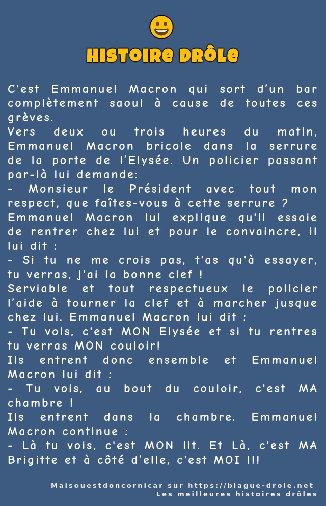 C'est Emmanuel Macron qui sort d’un bar...