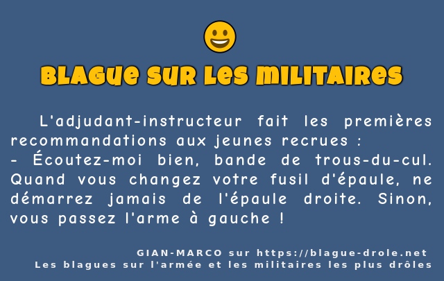   L'adjudant-instructeur fait les premières...