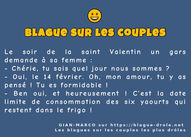 Le soir de la saint Valentin un gars demande...