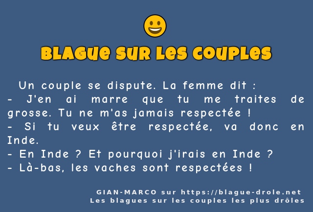   Un couple se dispute. La femme dit :