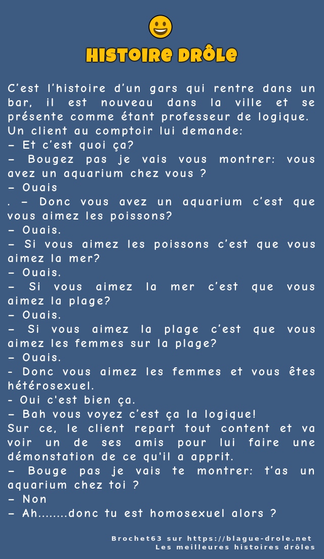 C’est l’histoire d’un gars qui rentre dans...