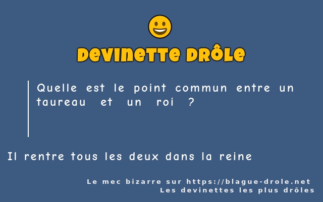 Quelle est le point commun entre un taureau...