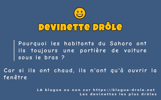 Pourquoi les habitants du Sahara ont ils...