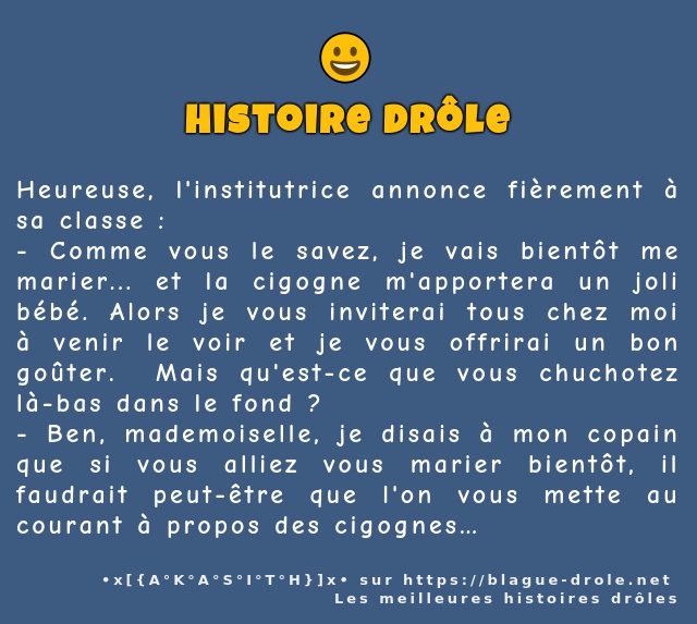 Heureuse, l'institutrice annonce fièrement à...