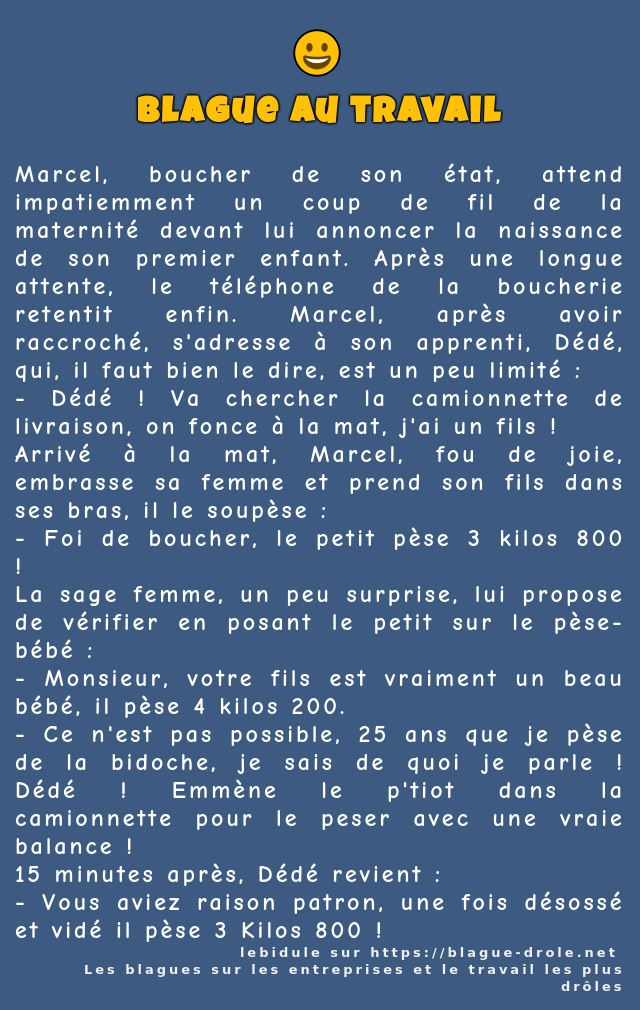 Marcel, boucher de son état, attend...