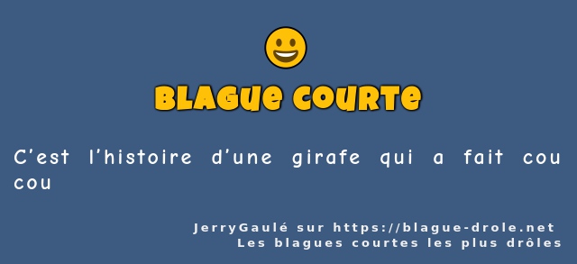 C’est l’histoire d’une girafe qui a fait cou...