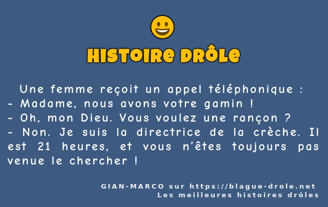   Une femme reçoit un appel téléphonique :