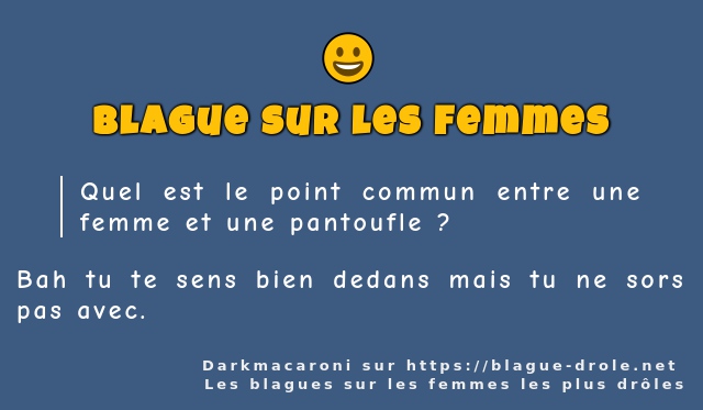 Quel est le point commun entre une femme et...