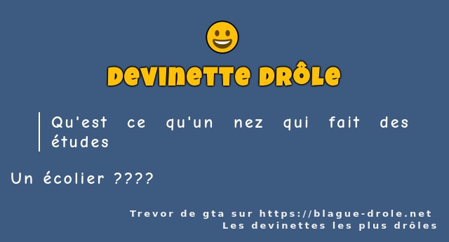 Qu'est ce qu'un nez qui fait des études