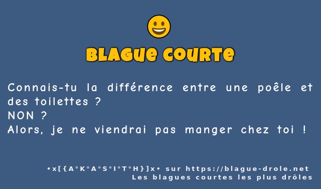 Connais-tu la différence entre une poêle et...