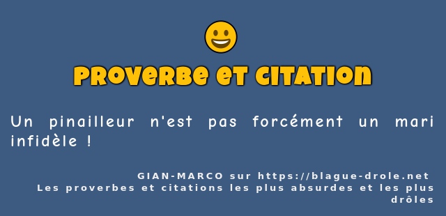 Un pinailleur n'est pas forcément un mari...