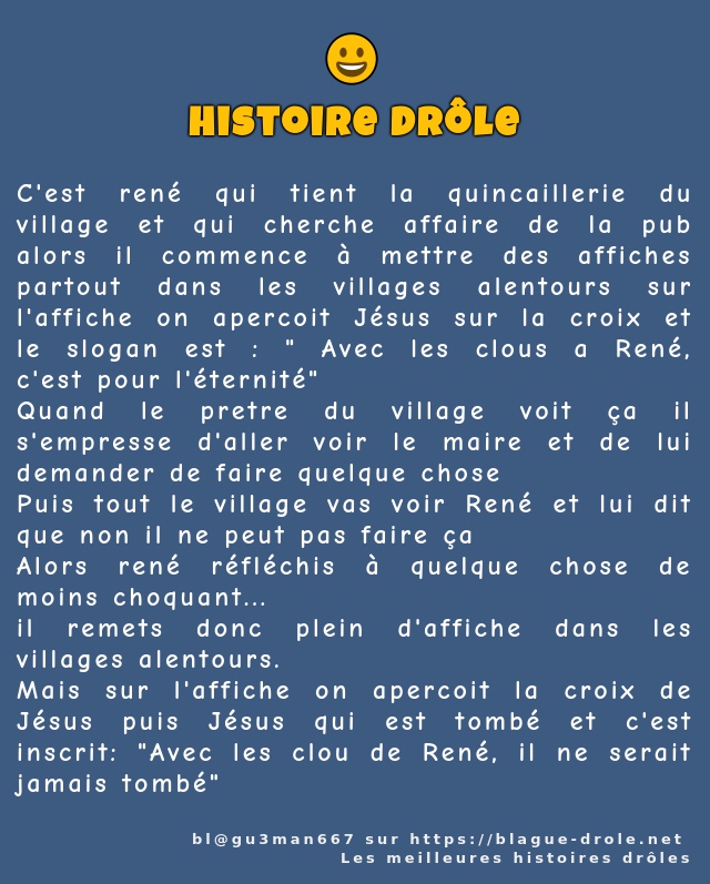C'est rené qui tient la quincaillerie du...