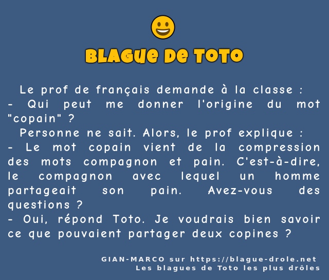   Le prof de français demande à la classe :