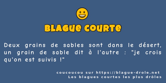 Deux grains de sables sont dans le désert,...