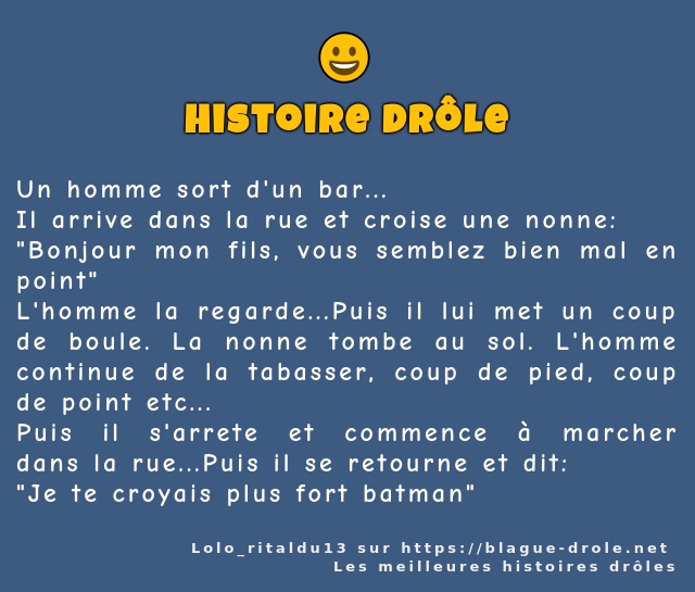 Un homme sort d'un bar...