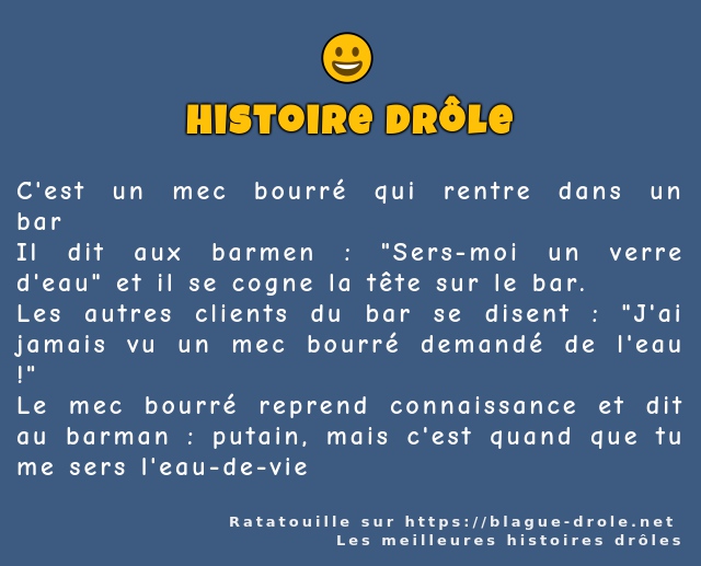 C'est un mec bourré qui rentre dans un bar 