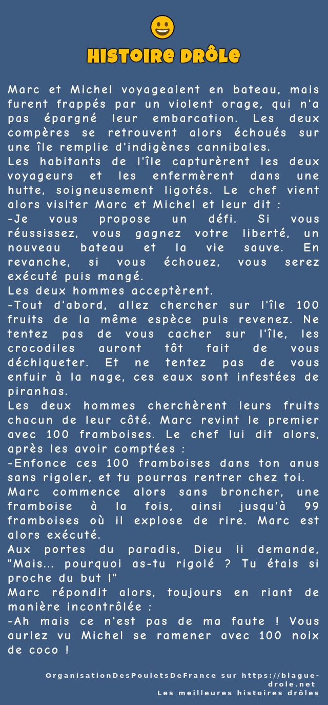 Marc et Michel voyageaient en bateau, mais...