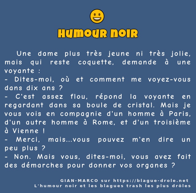   Une dame plus très jeune ni très jolie,...