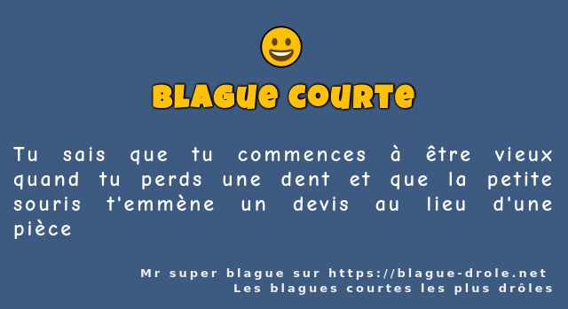 Tu sais que tu commences à être vieux quand...