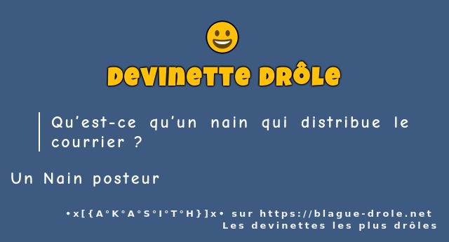 Qu’est-ce qu’un nain qui distribue le...