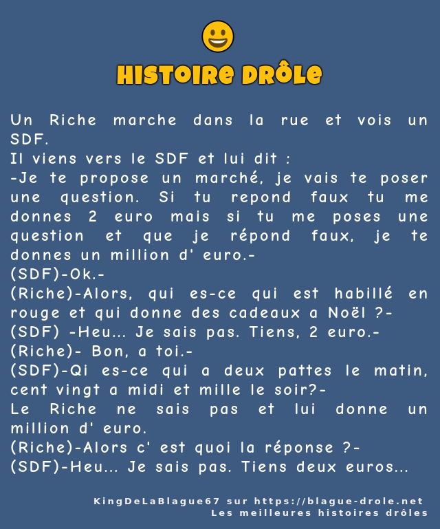 Un Riche marche dans la rue et vois un SDF.