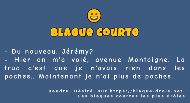 Du nouveau, Jérémy?