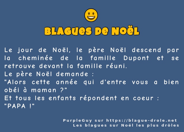 Le jour de Noël, le père Noël descend par la...
