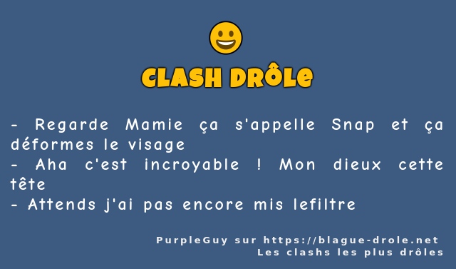 Regarde Mamie ça s'appelle Snap et ça...