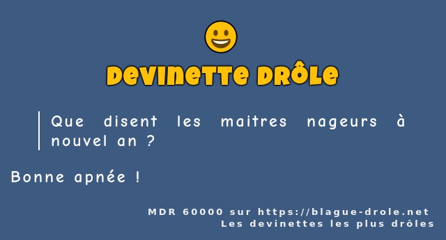 Que disent les maitres nageurs à nouvel an ?