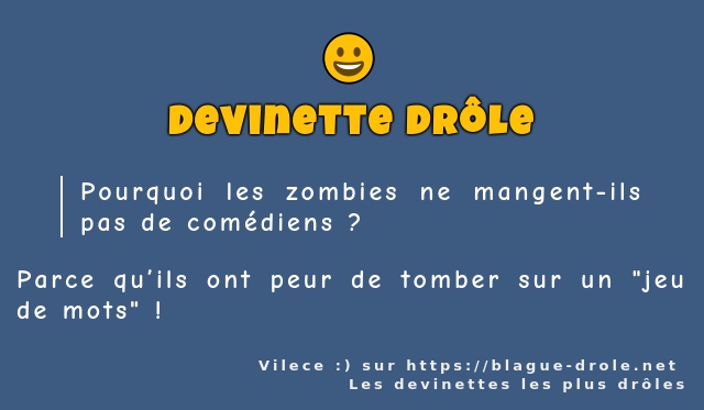 Pourquoi les zombies ne mangent-ils pas de...