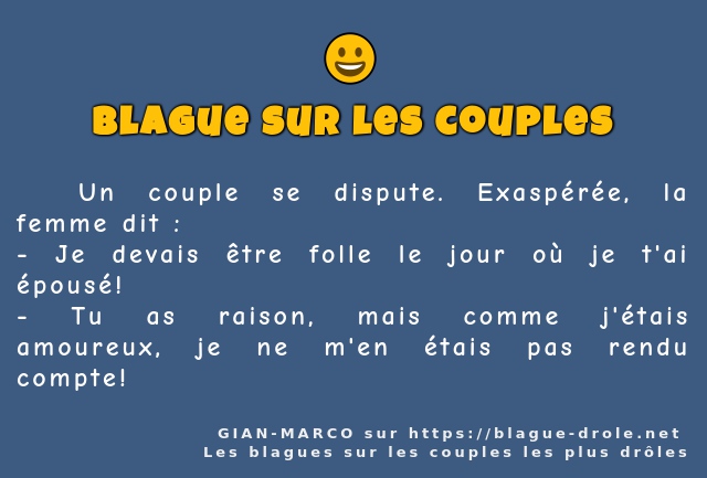   Un couple se dispute. Exaspérée, la femme...