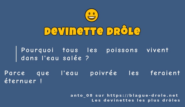 Pourquoi tous les poissons vivent dans l'eau...