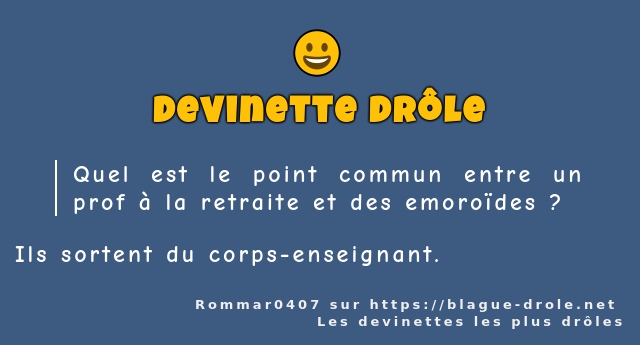Quel est le point commun entre un prof à la...