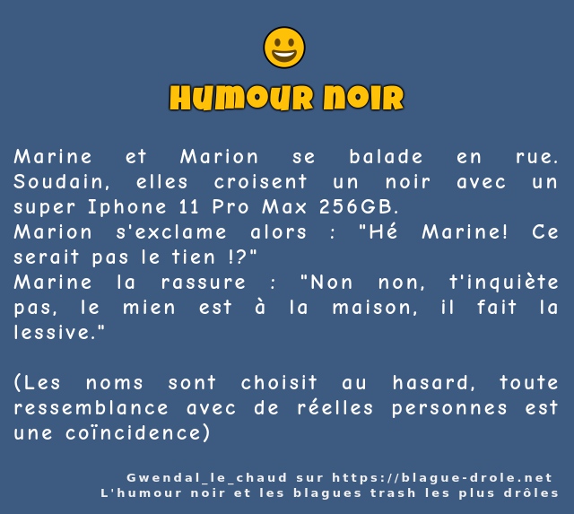Marine et Marion se balade en rue. Soudain,...