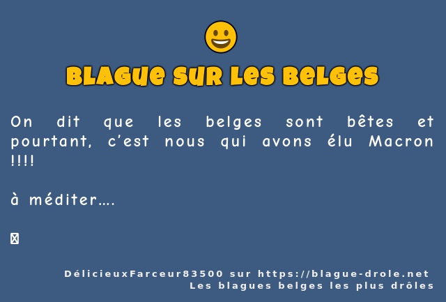 On dit que les belges sont bêtes et...