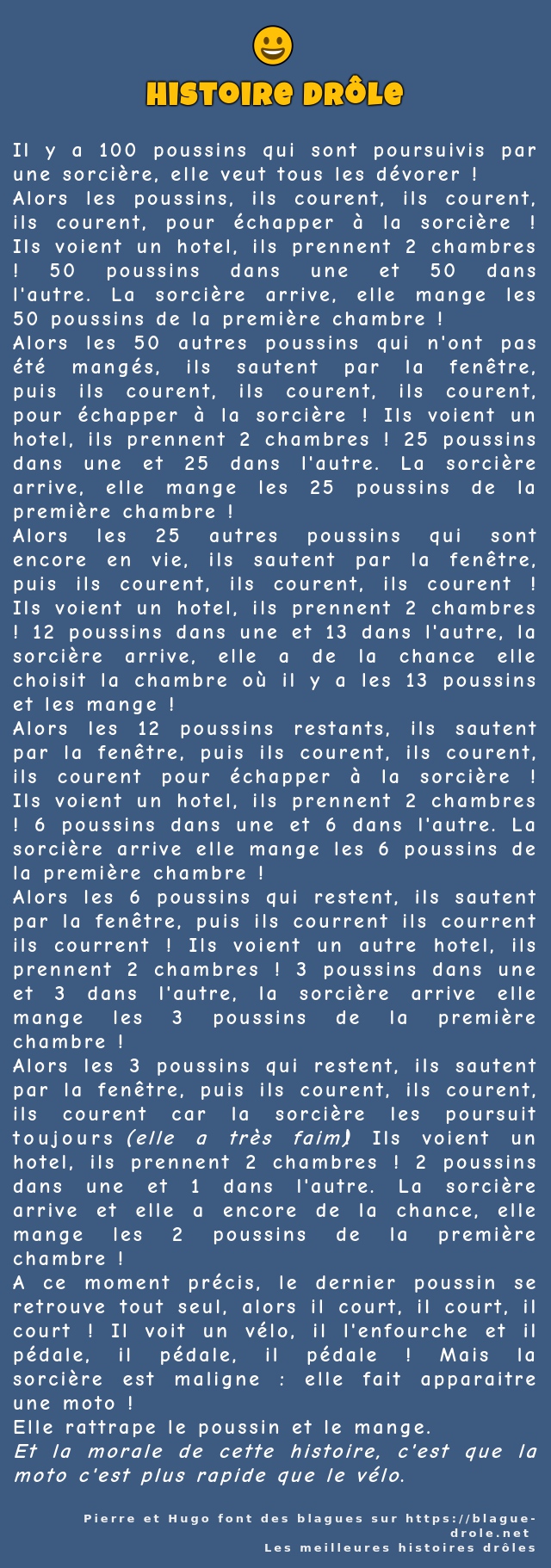 Il y a 100 poussins qui sont poursuivis par...