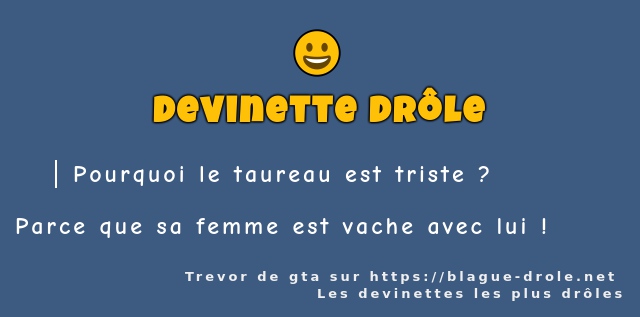 Pourquoi le taureau est triste ?