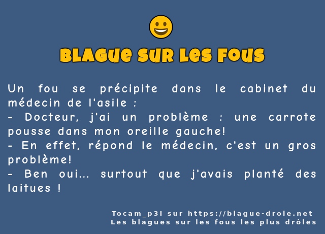 Un fou se précipite dans le cabinet du...