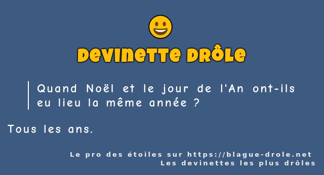 Quand Noël et le jour de l'An ont-ils eu...