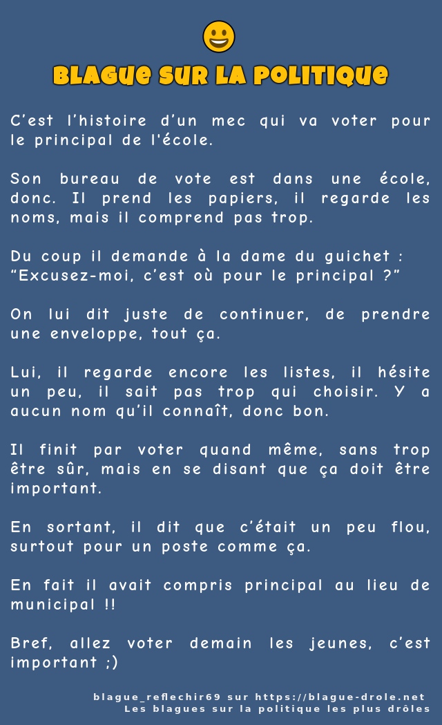 C’est l’histoire d’un mec qui va voter pour...