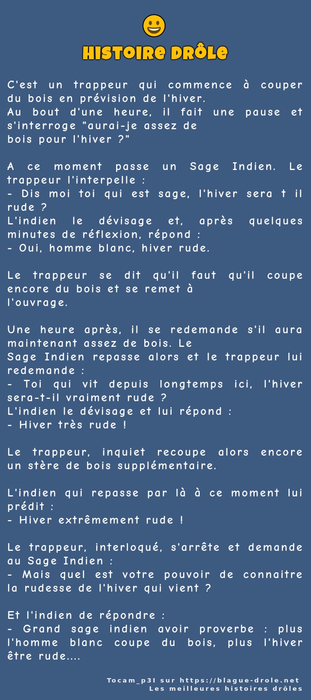 C'est un trappeur qui commence à couper du...