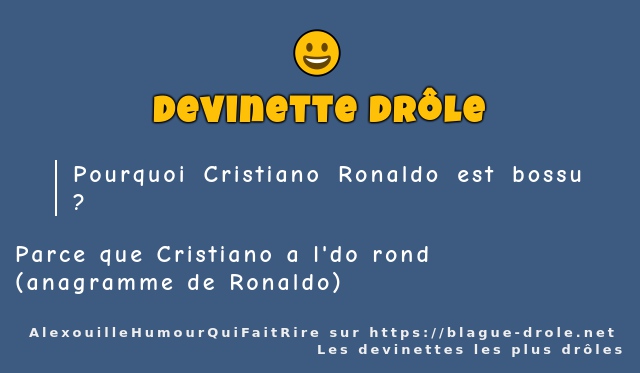 Pourquoi Cristiano Ronaldo est bossu ?